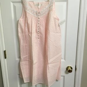 Eileen West 100% Cotton Pink Floral Nightgown